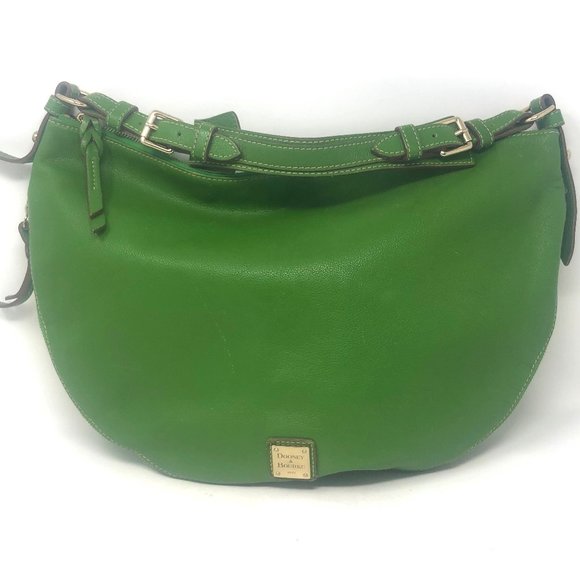 Dooney & Bourke LUNA Green Leather Shoulder Handbag - Picture 1 of 9